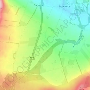 Mappa topografica Gallowfauld, altitudine, rilievo
