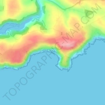 Mappa topografica Lantic Bay, altitudine, rilievo