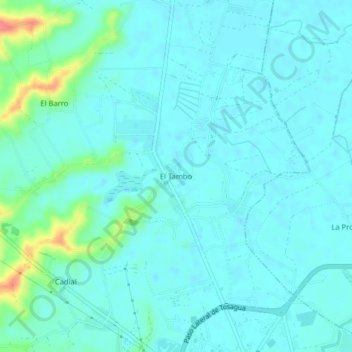 Mappa topografica El Tambo, altitudine, rilievo