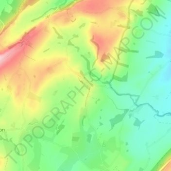 Mappa topografica Plaish, altitudine, rilievo