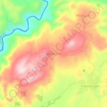 Mappa topografica Matampay, altitudine, rilievo