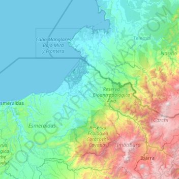 Mappa topografica Limones, altitudine, rilievo
