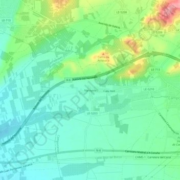 Mappa topografica Narayola, altitudine, rilievo