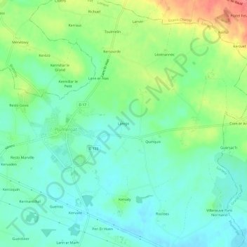 Mappa topografica Lanigo, altitudine, rilievo