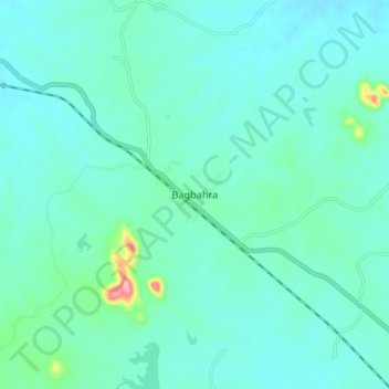 Mappa topografica Bagbahra, altitudine, rilievo