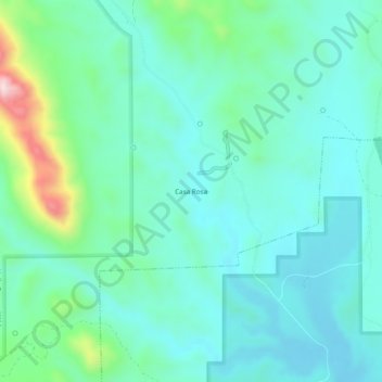 Mappa topografica Casa Rosa, altitudine, rilievo