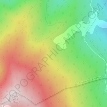 Mappa topografica El Poyazo, altitudine, rilievo