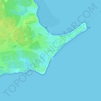 Mappa topografica Les Breuils, altitudine, rilievo
