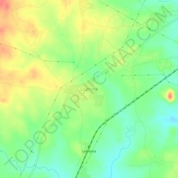 Mappa topografica Lodhma, altitudine, rilievo