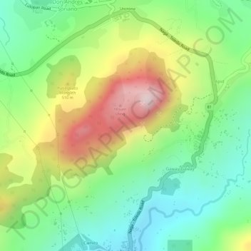 Mappa topografica Mount Uling, altitudine, rilievo