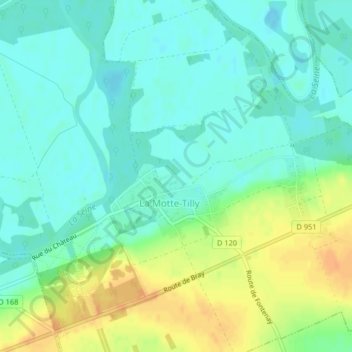 Mappa topografica Les Tournis, altitudine, rilievo