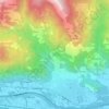 Mappa topografica Giagli, altitudine, rilievo