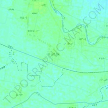 Mappa topografica 石奶奶庙村, altitudine, rilievo