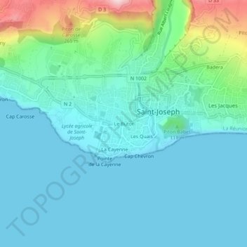 Mappa topografica Le Butor, altitudine, rilievo