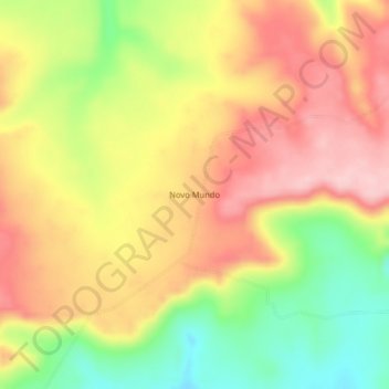 Mappa topografica Novo Mundo, altitudine, rilievo