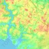 Mappa topografica Guidel, altitudine, rilievo