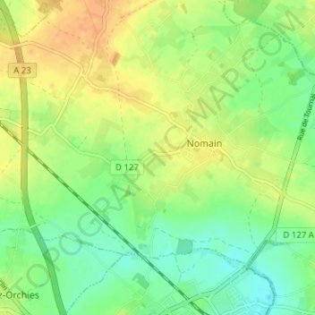 Mappa topografica Le Roupion, altitudine, rilievo