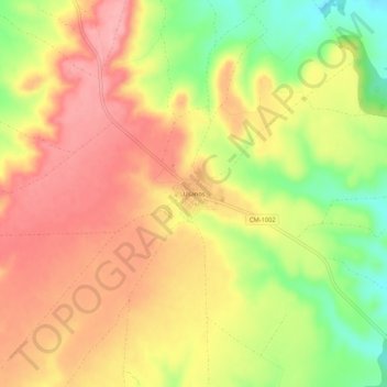 Mappa topografica Usanos, altitudine, rilievo