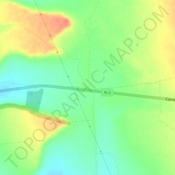 Mappa topografica Ventas del Rey, altitudine, rilievo
