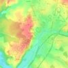 Mappa topografica Le Montet, altitudine, rilievo