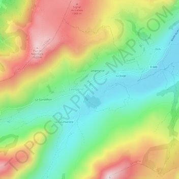 Mappa topografica La Chapelle, altitudine, rilievo