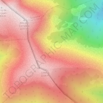 Mappa topografica Dehesa del Raso, altitudine, rilievo