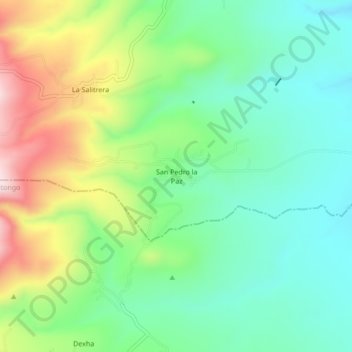 Mappa topografica San Pedro la Paz, altitudine, rilievo