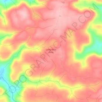 Mappa topografica Linha Mirin Doce, altitudine, rilievo