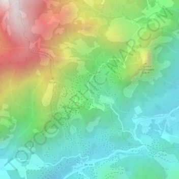 Mappa topografica Alto Petrópolis, altitudine, rilievo