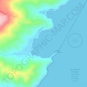 Mappa topografica Baie de la Somme, altitudine, rilievo