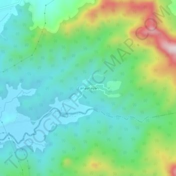 Mappa topografica Canaynayan, altitudine, rilievo