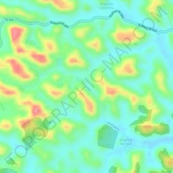 Mappa topografica São José, altitudine, rilievo
