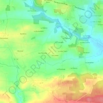 Mappa topografica Les Toulans, altitudine, rilievo
