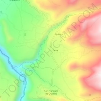 Mappa topografica Guayllabamba, altitudine, rilievo
