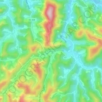 Mappa topografica Paraju, altitudine, rilievo