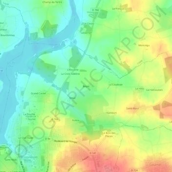 Mappa topografica Boyac, altitudine, rilievo