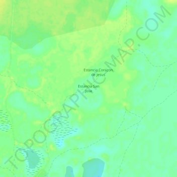 Mappa topografica Estancia San Jose, altitudine, rilievo