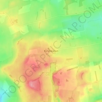 Mappa topografica Kirkheaton, altitudine, rilievo