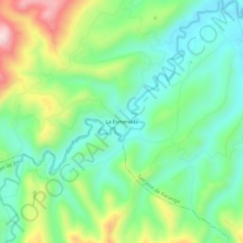 Mappa topografica La Esmeralda, altitudine, rilievo