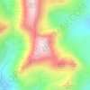 Mappa topografica Aonach Beag, altitudine, rilievo