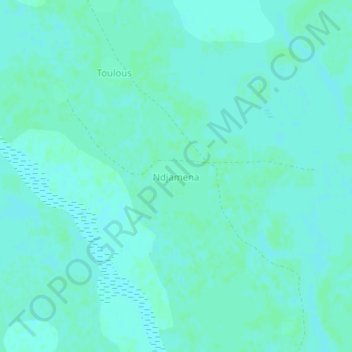 Mappa topografica Ndjamena, altitudine, rilievo