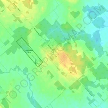 Mappa topografica Munster, altitudine, rilievo