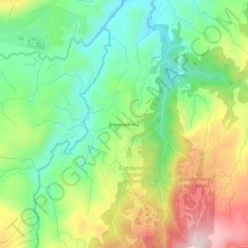 Mappa topografica Invernadinha, altitudine, rilievo