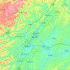 Mappa topografica Prefettura autonoma tujia e miao di Xiangxi, altitudine, rilievo