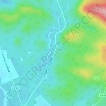 Mappa topografica Crooked Slide Park, altitudine, rilievo
