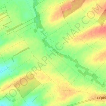 Mappa topografica Melette, altitudine, rilievo