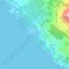 Mappa topografica Promajna, altitudine, rilievo