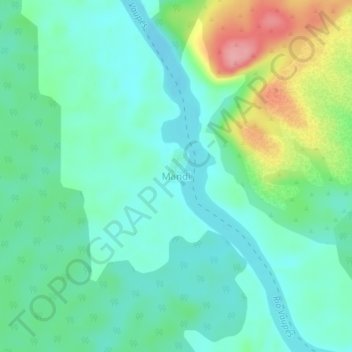 Mappa topografica Mandi, altitudine, rilievo