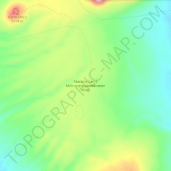 Mappa topografica Atacama Large Millimeter/submillimeter Array, altitudine, rilievo
