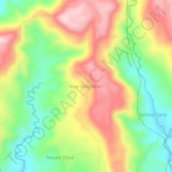 Mappa topografica New Katipunan, altitudine, rilievo